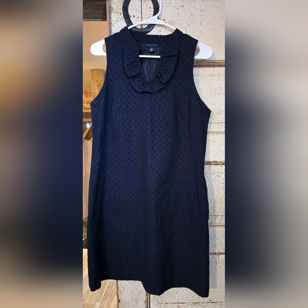 Elegant TOMMY HILFIGER Navy Blue Shift Dress Sz. 10 Large EUC!